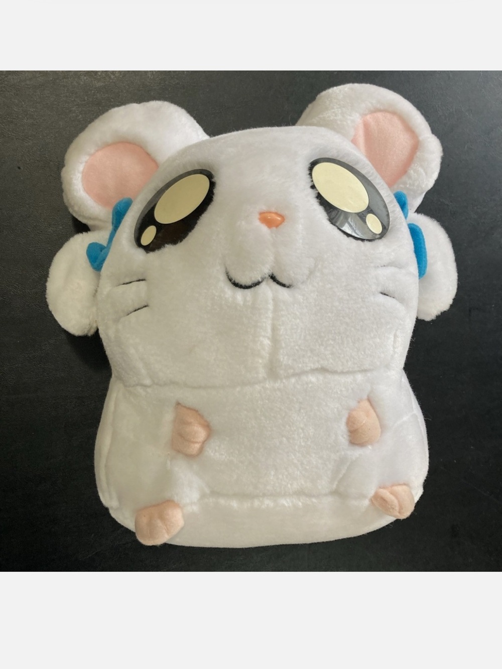 2002 Hasbro Epoch Hamtaro Bijou 10’’ Ham-Ham Stuffed Animal Plush White, Vintage